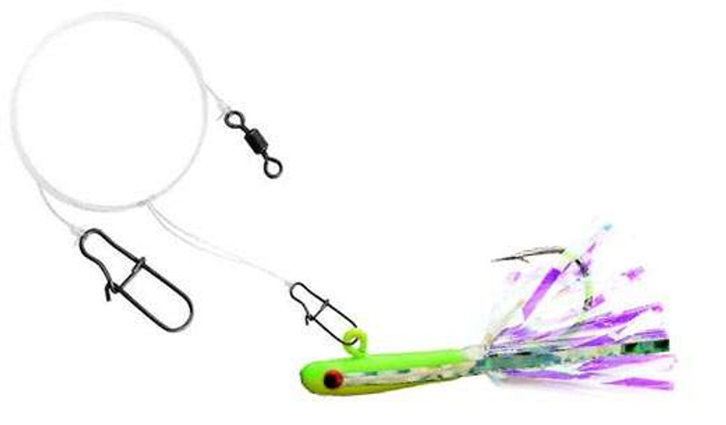 Tsuanmi Glass Minnow Teaser Rig - Green Chartreuse / Yellow