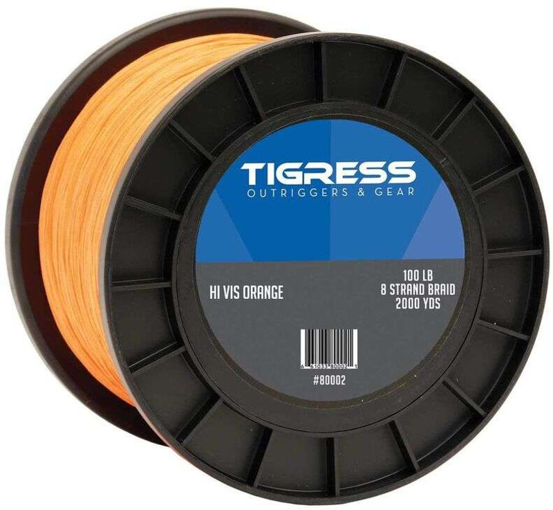 Tigress Kite Braid - 100lb Hi-Vis Orange