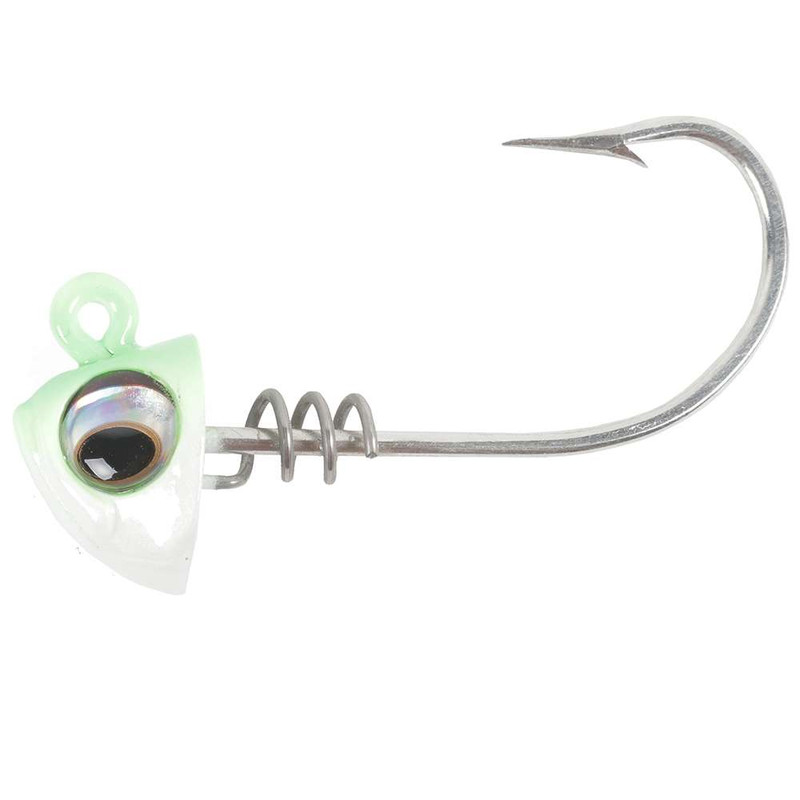 No Live Bait Needed 5 Jig Heads Limesider / 1oz