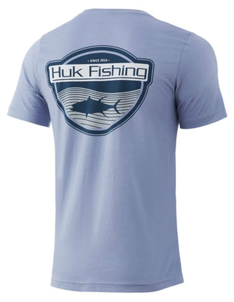 Huk Wave Length Tee - Dusk Blue Heather - Medium