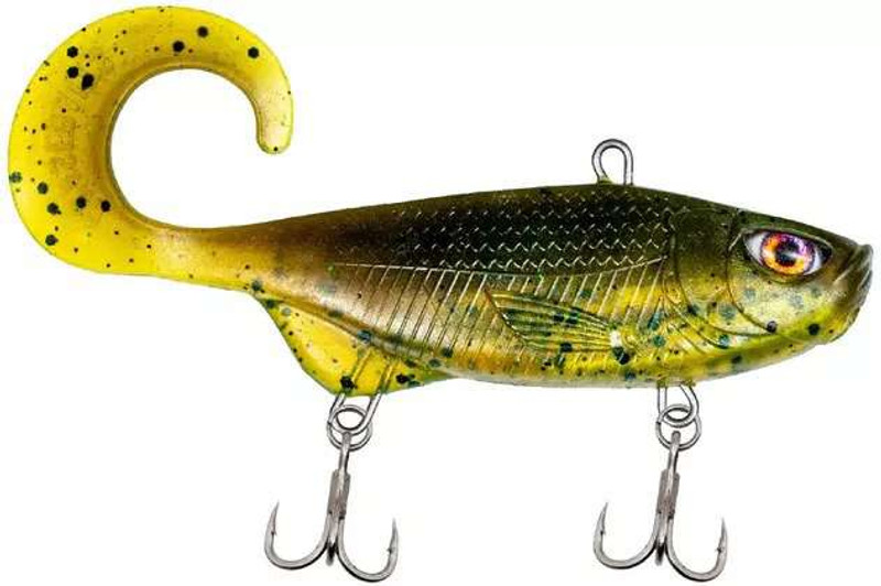 Chasebaits Curly Vibe Heavy - 3.25in - Blood Gold