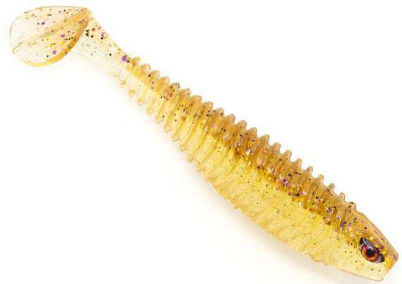 Chasebaits 3 inch Curly Tail Soft Plastic Fishing Lures - BLOOD GOLD