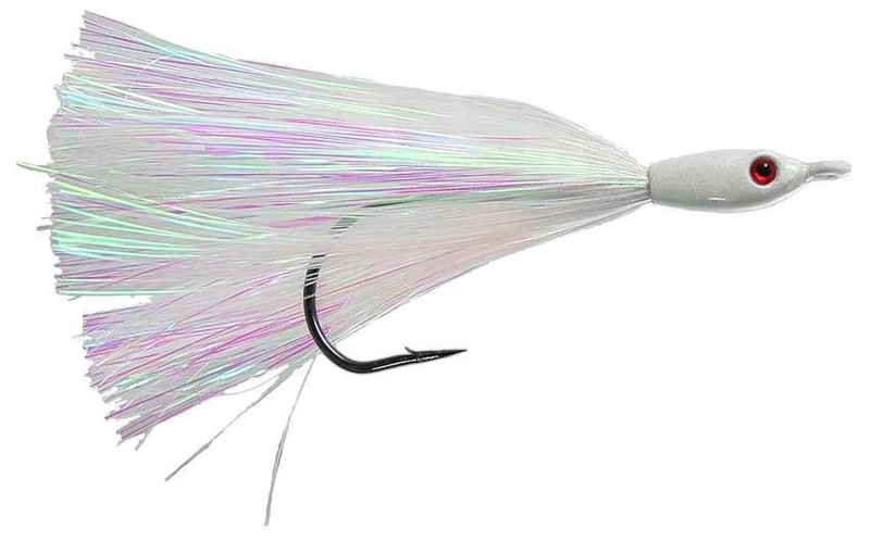 Jigging World Fluke Rig with Mylar White