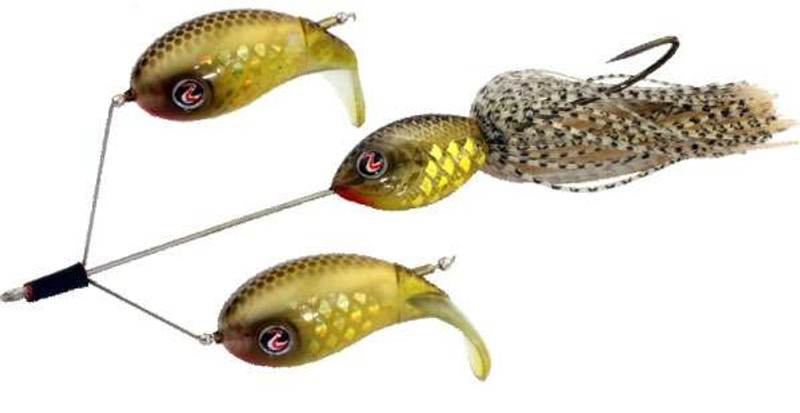 River2Sea Double Plopper Buzzbait Lure - Mutty Butt