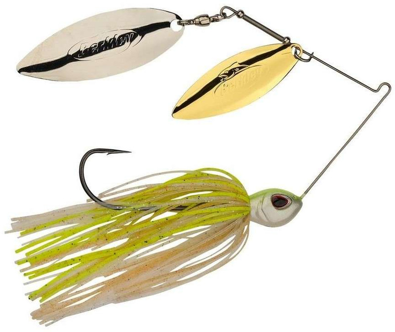 Berkley Power Blade Colorado Willow Spinnerbait 3/8 oz. Shad Spawn  Gold/Silver