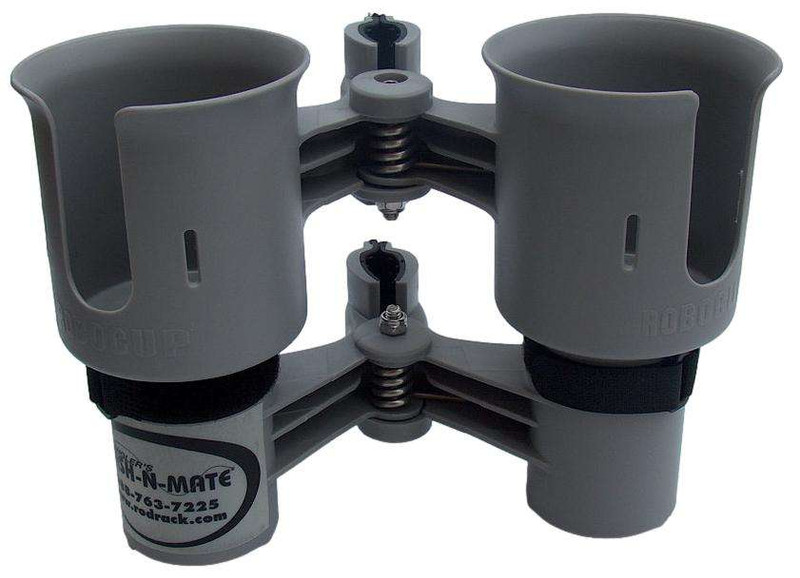 Fish-N-Mate 655 Double Cup Holder - Grey - TackleDirect