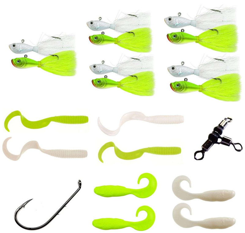 TackleDirect Deluxe Flounder Bucktail & Gulp Kit