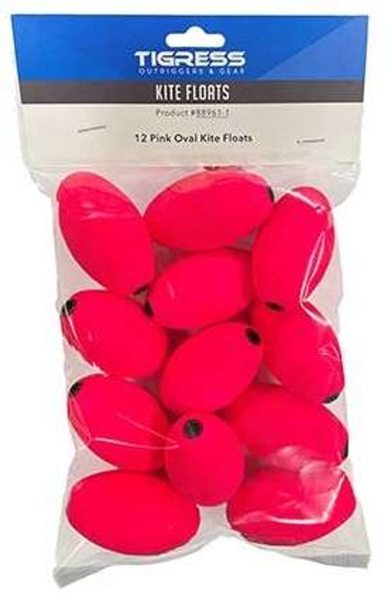 Tigress Oval Kite Line Marking Floats - Green, Pink, Orange