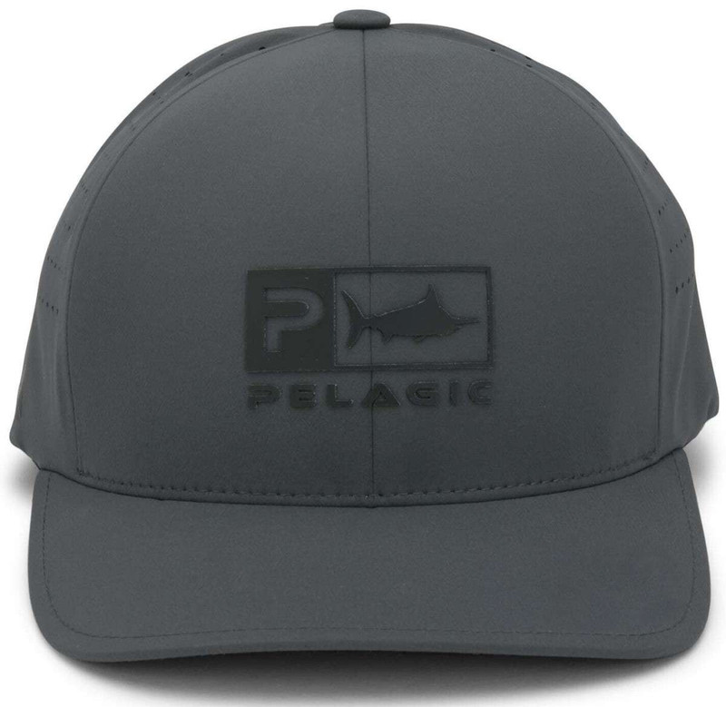 Pelagic Delta Flexfit Icon Hat - Grey - S/M - TackleDirect