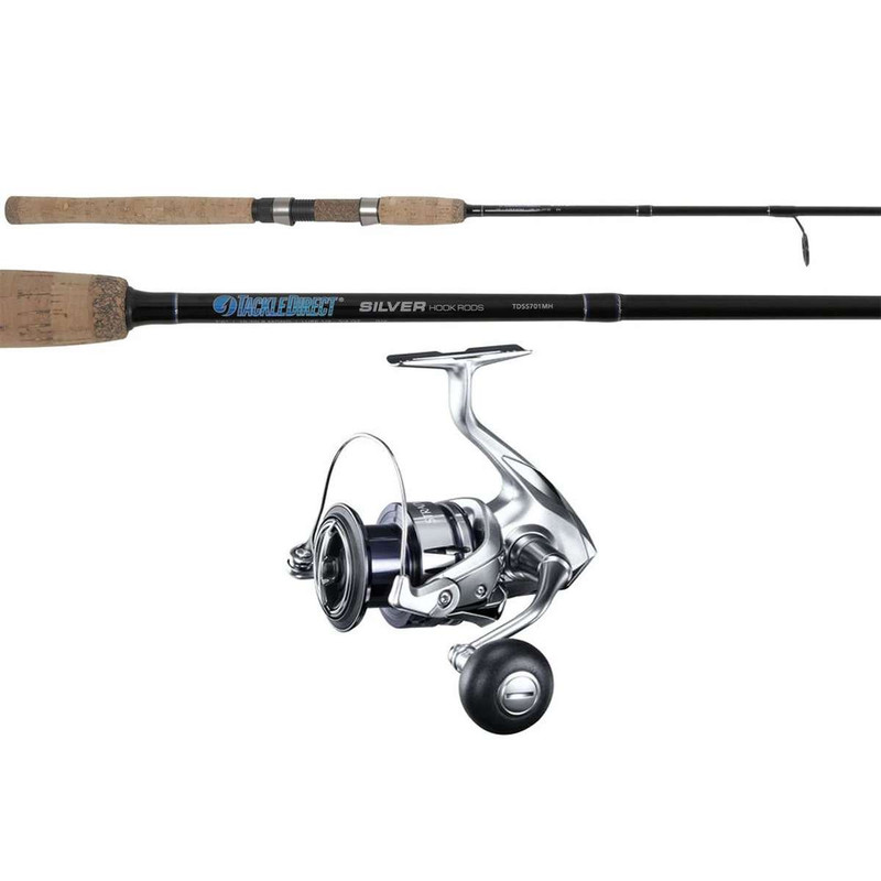 TackleDirect TDSS701MH Silver Hook/Shimano STC5000XGFL Stradic FL Spinning  Combo