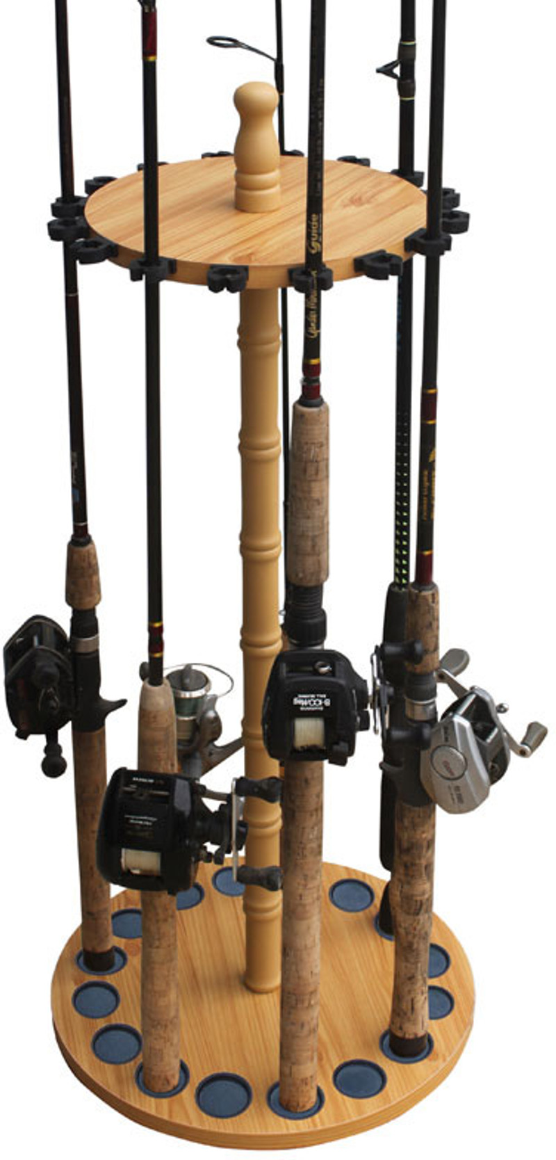 Rush Creek Creations 16-Rod Round Freshwater Fishing Rod Storage