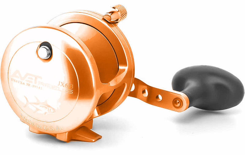 Avet JX 6/3 2-Speed Lever Drag Casting Reel - Orange - TackleDirect