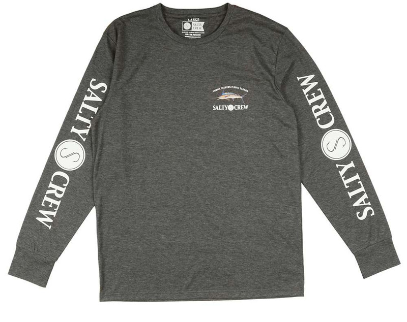 Salty Crew Fishery LS T-Shirt - Charcoal Heather - M