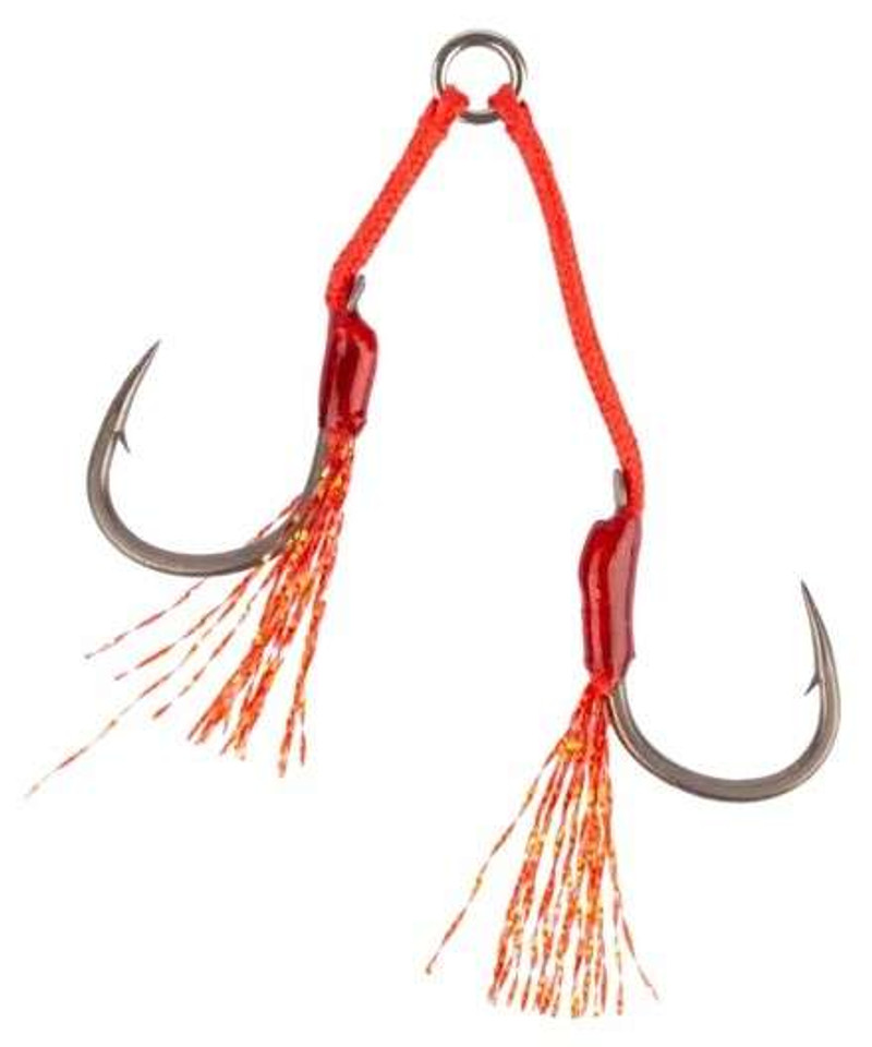 Mustad Alpha Light Flash Double Assist Hook - #4 - 2pk - TackleDirect