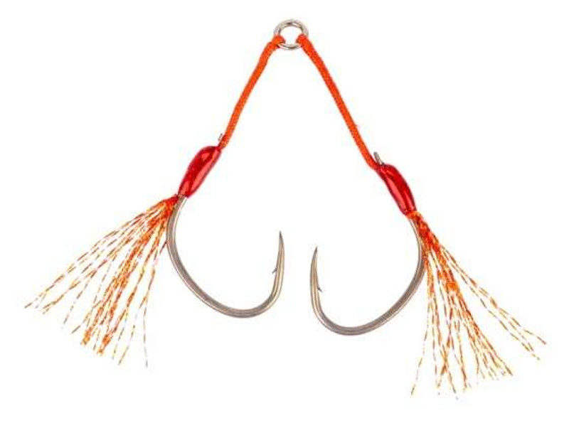 Mustad Ruthless SF Double Flash Assist Hooks - TackleDirect