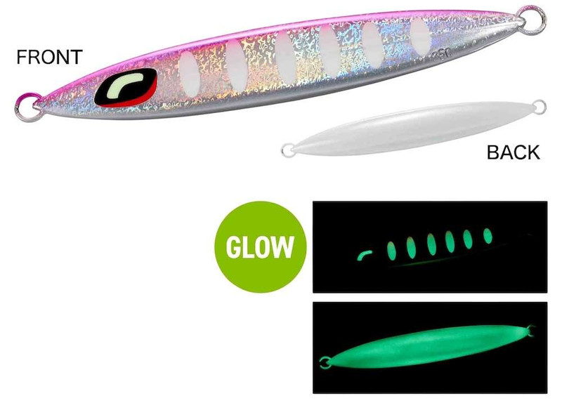 Shimano Ocea Sardine Waver Jig - Pink Silver Glow - TackleDirect