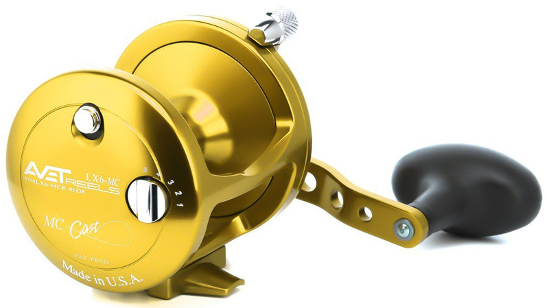 Avet LX 6.0 MC Single Speed Lever Drag Casting Reel Gold Left Hand