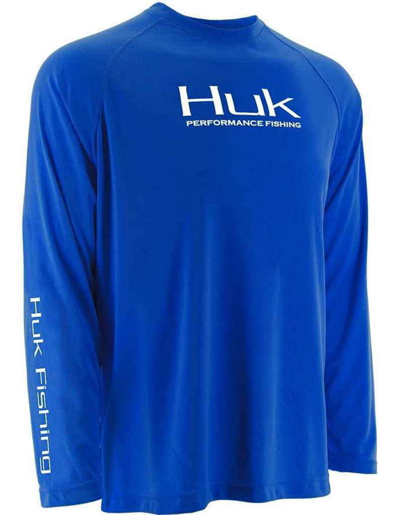 Buy Huk Performance Fishing Long Sleeve Raglan Bass Logo Shirt