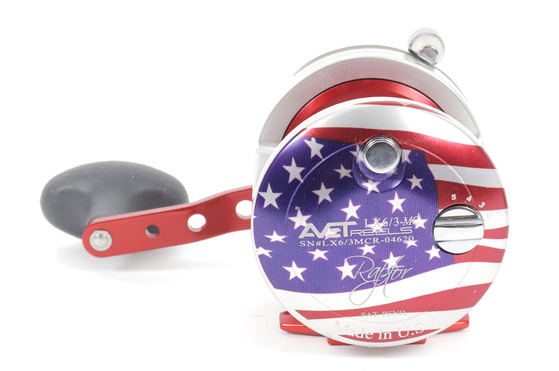 Avet LX 6.3 MC Raptor 2 Speed Lever Drag Casting Reel American Flag Patriot