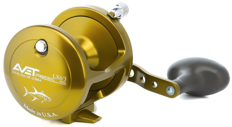 Avet LX 6 3 2 Speed Lever Drag Casting Reel Gold L H TackleDirect