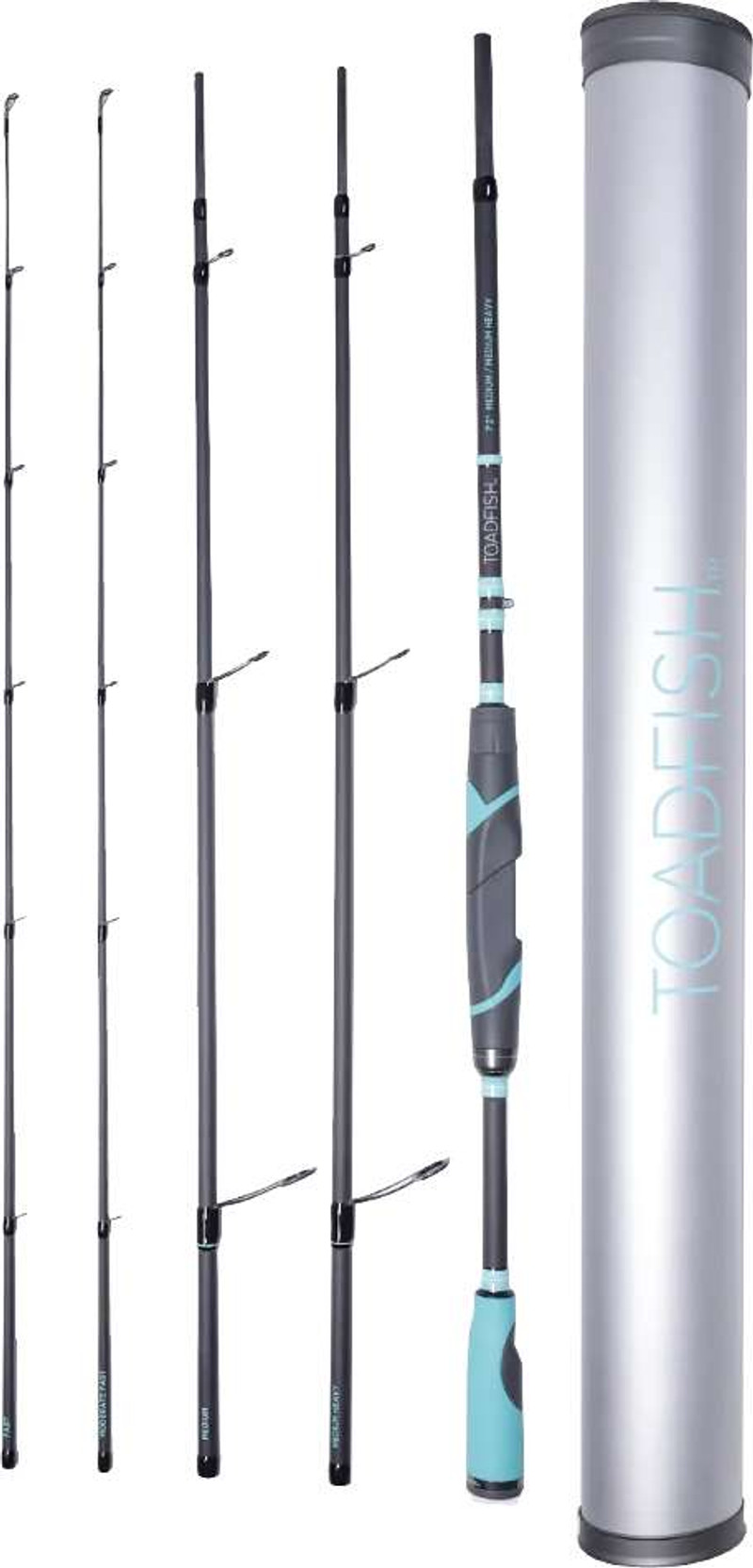 Toadfish Travel Spinning Rods 6'8 Medium & Medium Light