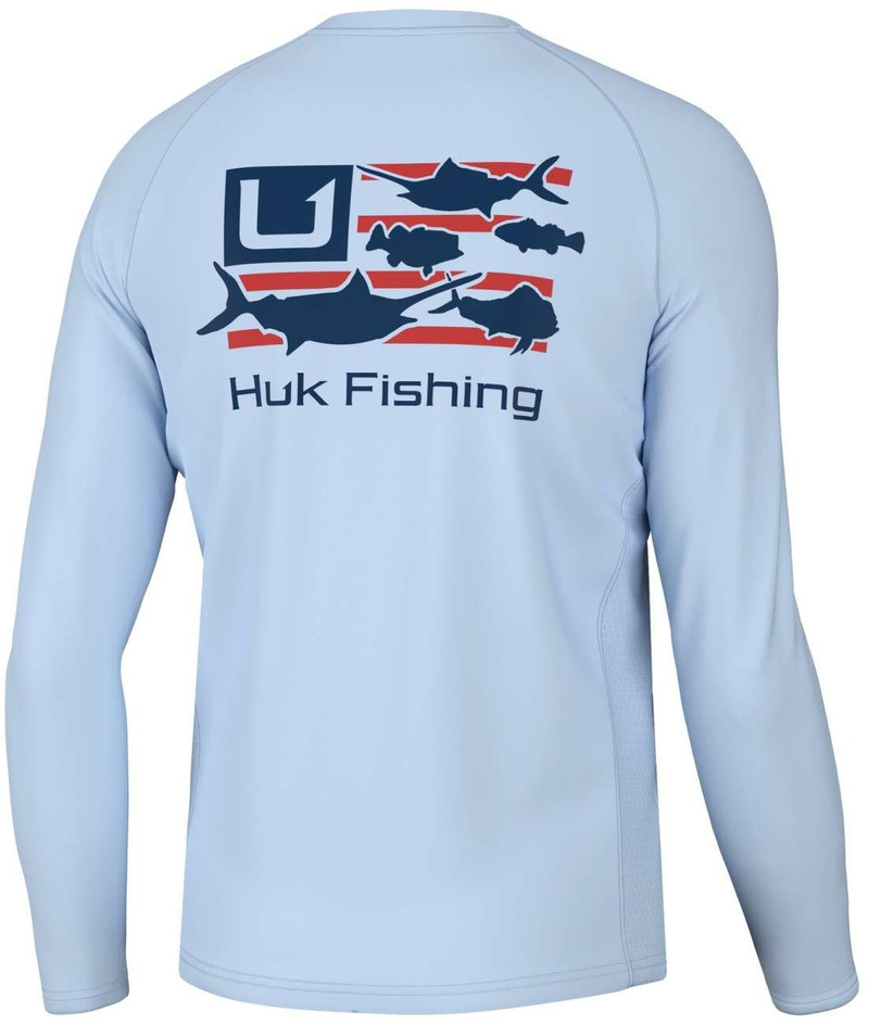 Huk Trophy Flag Pursuit L/S Shirt - TackleDirect