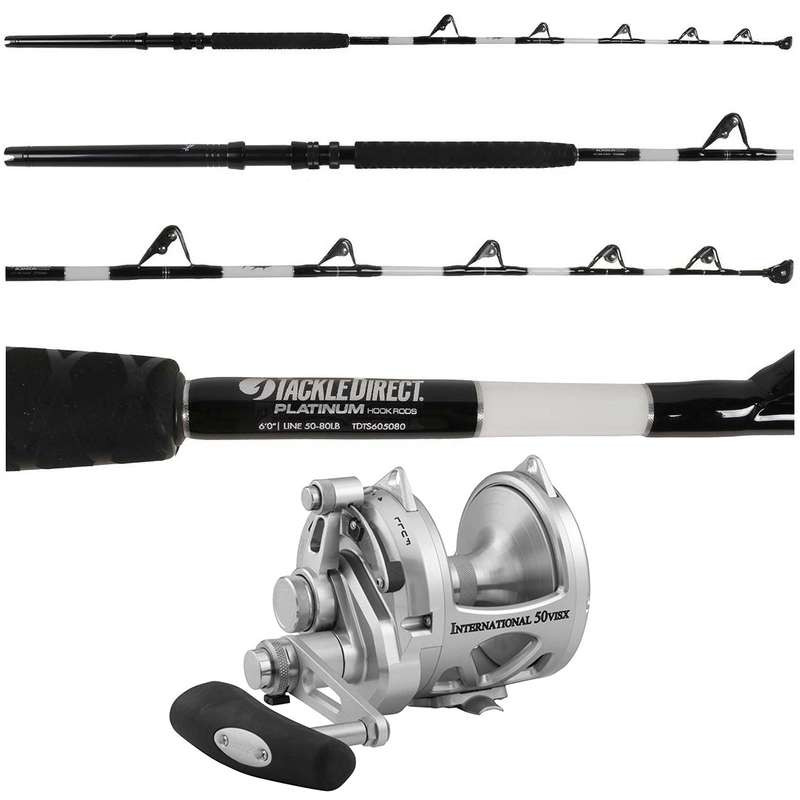 TackleDirect TDTS605080 Platinum Hook Tuna Stick / Penn INT50VISXS  International Standup Combo