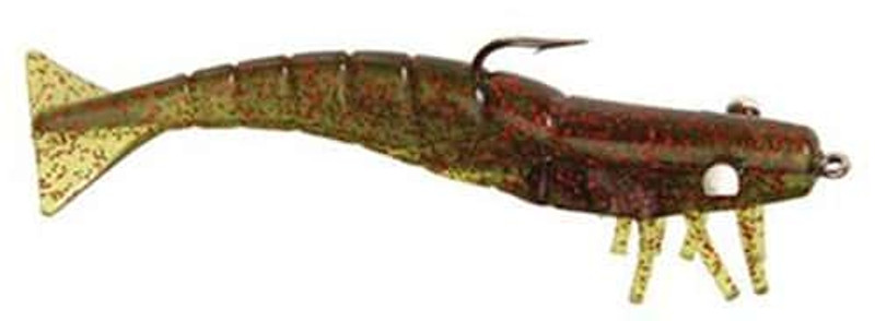 DOA Shrimp Standard 1/4oz 3in 3 Pack 371 Avocado/Red Glitter