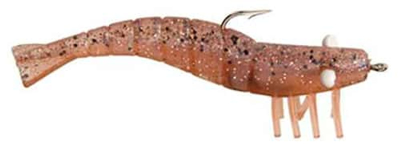 DOA FSH3-368 Shrimp Lure 3 1/4 oz Clear And Red Glitter 1 Per Pack 