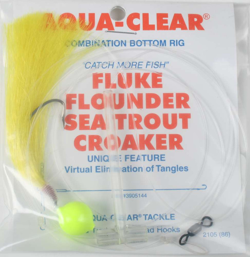 Aqua Clear FW-4YFYH Fluke/Flounder Single Leader Rig ? TackleDirect