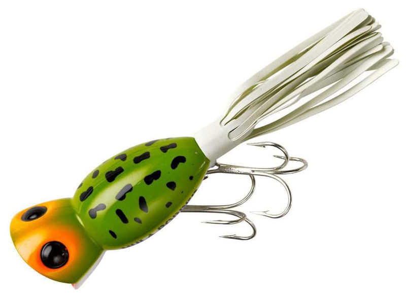 Arbogast Hula Popper 2.0 Topwater Fishing Lure with Feathered