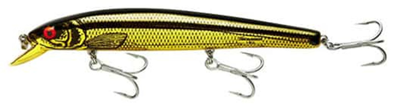 Bomber BSW16A Heavy Duty Long A Lure XMK Gold Chrome/Black Back