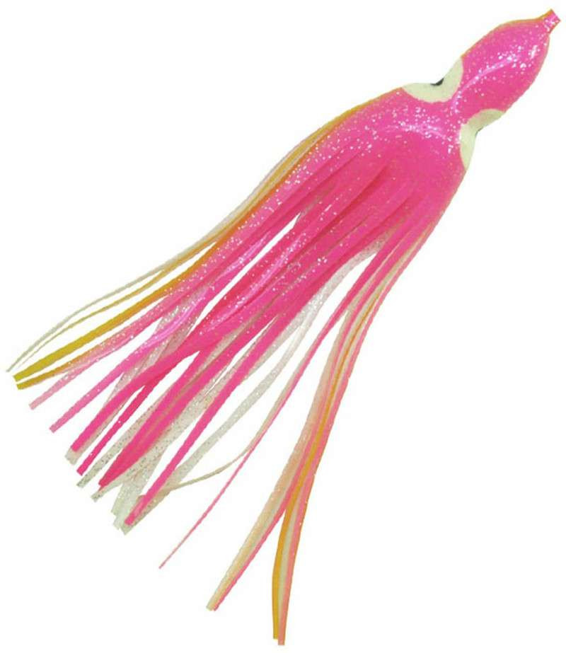 Boone Big Game Trolling Squid Skirt 4 1/4 10 Pack Hot Pink