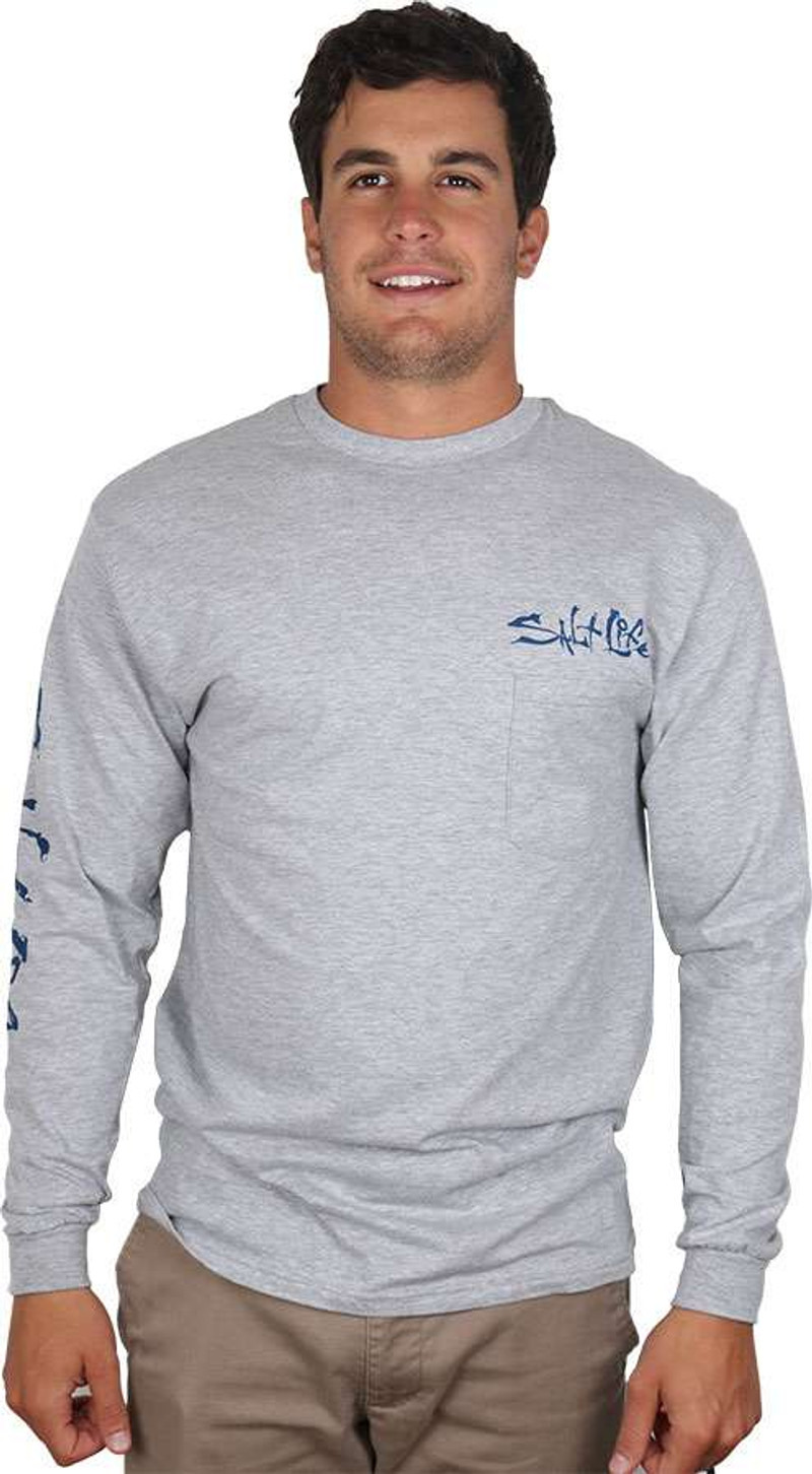 Salt Life Long Sleeve T Shirt MED Fishing Stars & Strippers