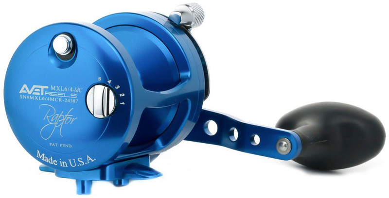 Avet MXL 6 4 MC Raptor 2 Speed Lever Drag Casting Reel Blue