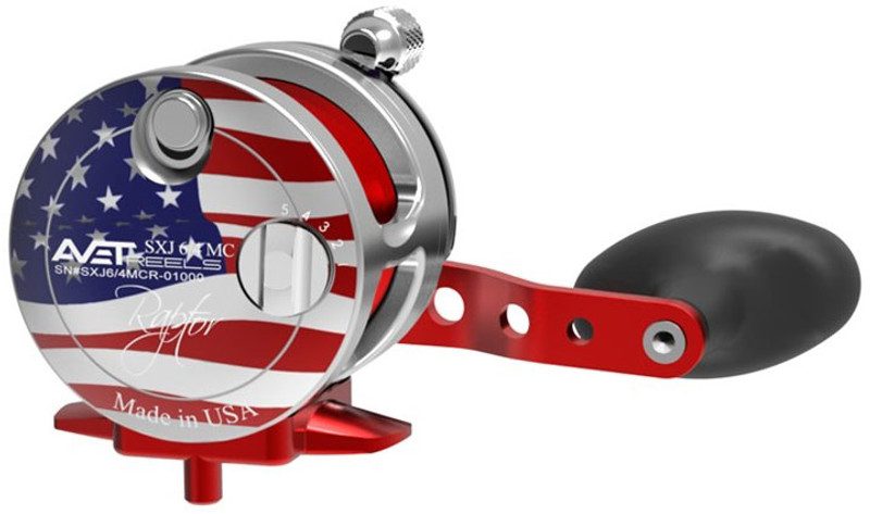 Avet SX 6 4 MC Raptor 2 Speed Lever Drag Casting Reel American Flag Patriot