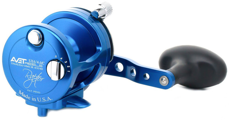 Avet SX 6 4 MC Raptor 2 Speed Lever Drag Casting Reel Blue