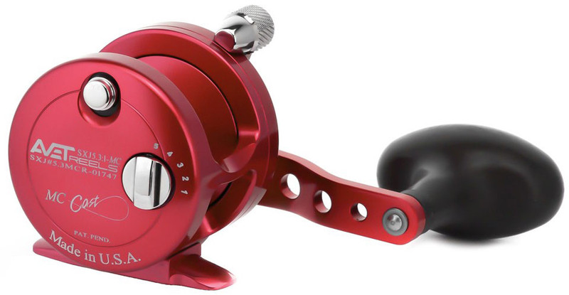 Avet SXJ 5.3 MC Single Speed Lever Drag Casting Reel Red