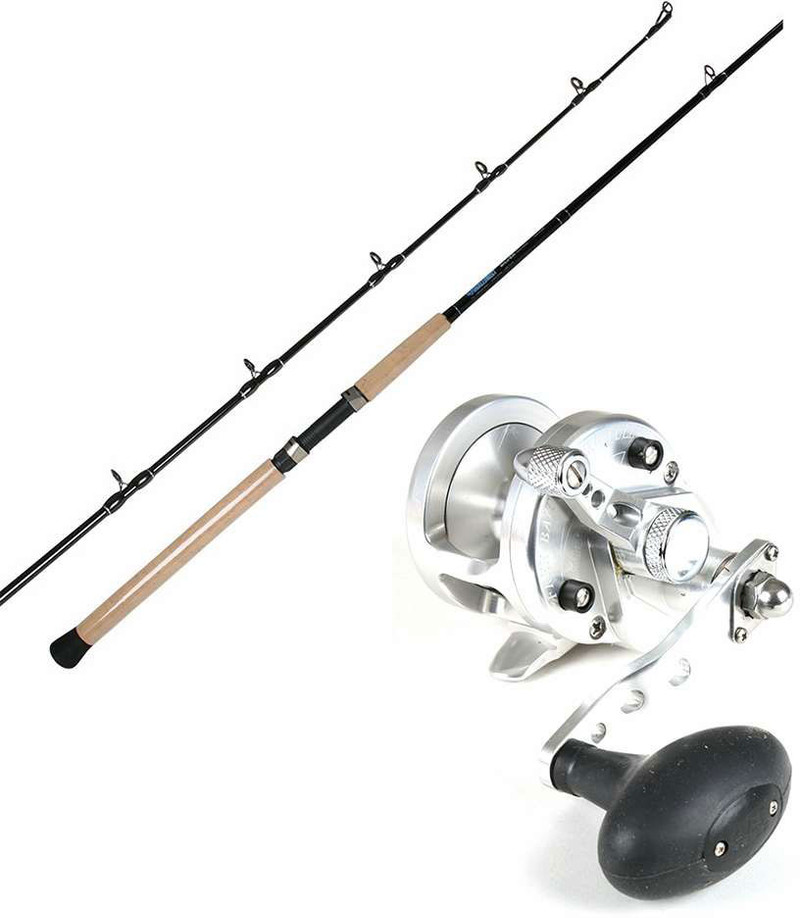 Avet SXJ5.3 Reel / TDSSC701MHT Silver Hook Rod Combo - TackleDirect