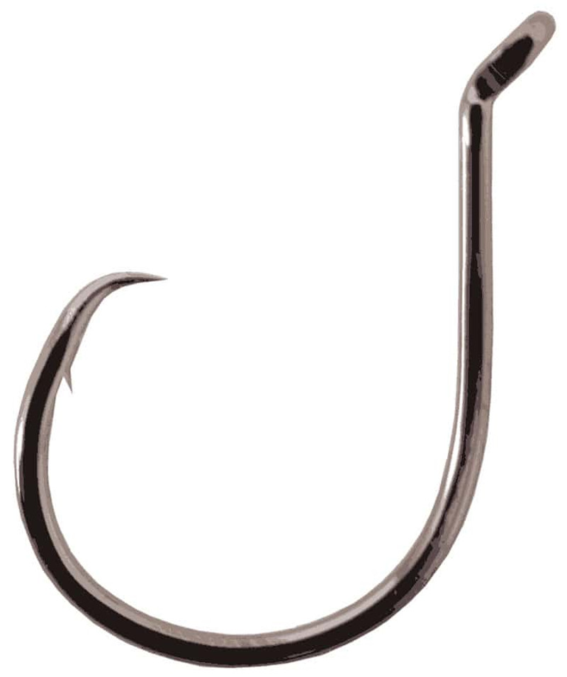 Trokar Lancet Circle Offset Fishing Hook, Black Chrome, 4/0