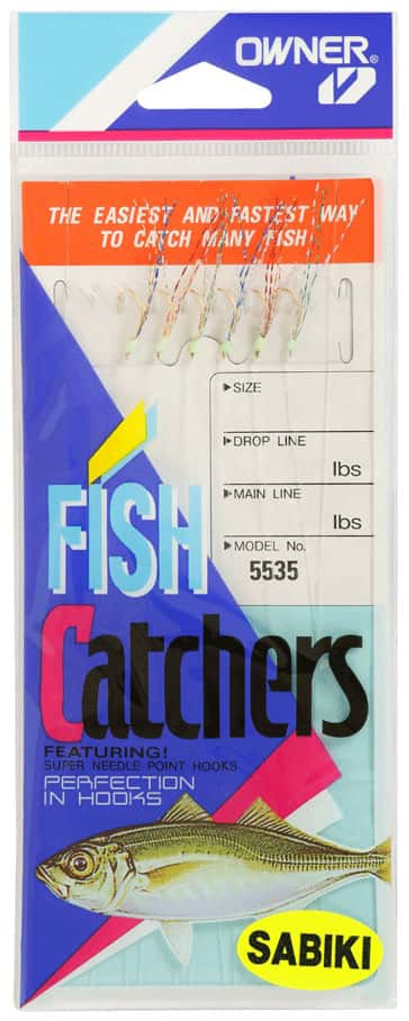 Owner Mackerel Fish Skin Sabiki Bait Catcher Rigs - TackleDirect