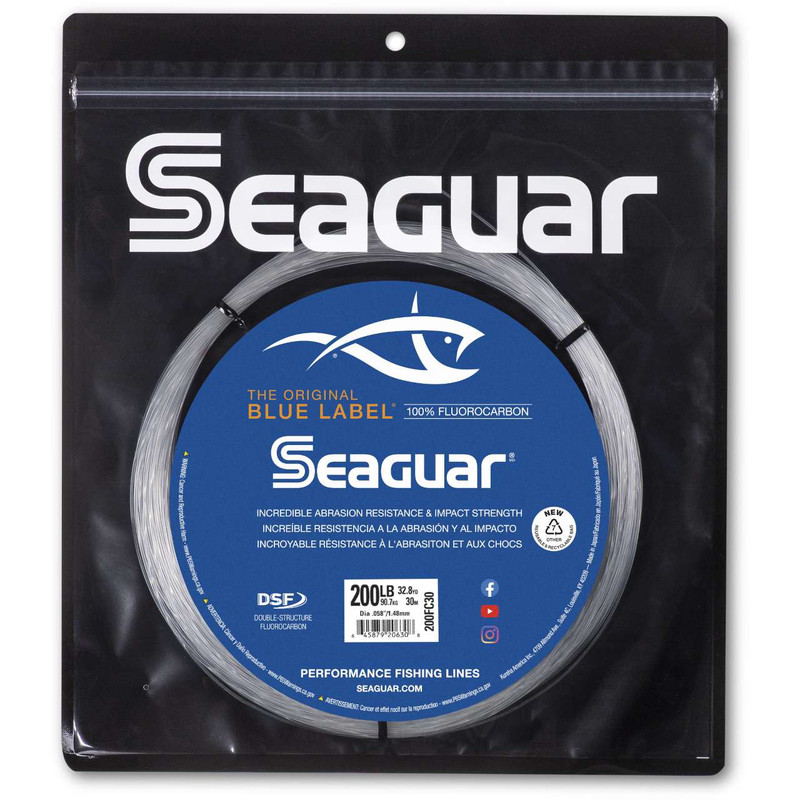 Seaguar AbrazX 100% Flurocarbon Fishing Line 200yd Spool - Choose Lb