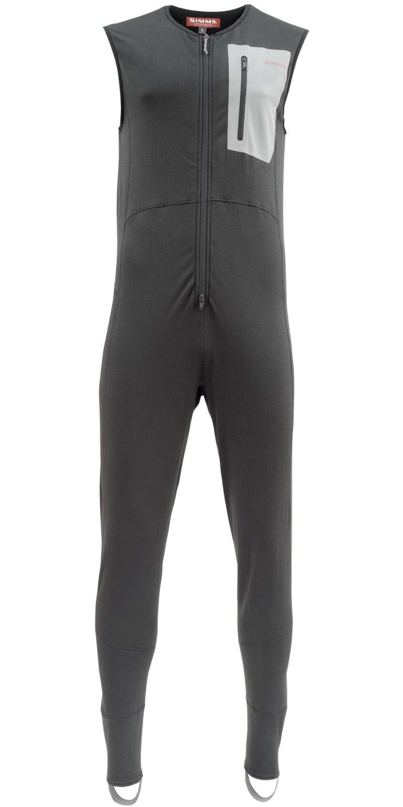 Simms PG-12438 Fleece Midlayer Bib - Raven - TackleDirect