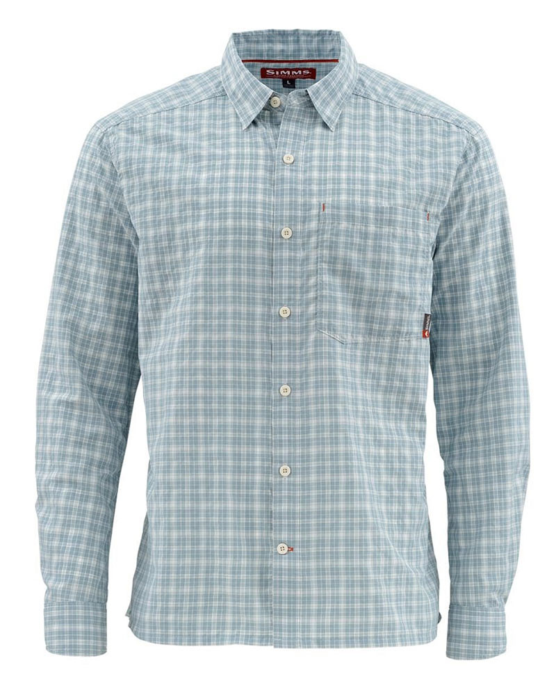 Simms Morada Long Sleeve Shirt - Blue Grey Plaid - L