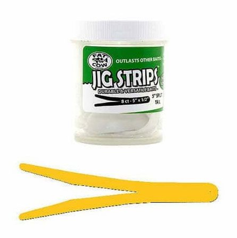 Fat Cow Fishing Jig Strips - Split Tails - TackleDirect