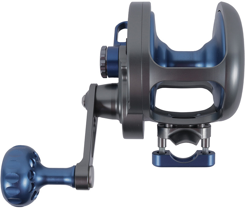 Seigler Fishing Reel (Formerly Truth Reels) LGN Large Game Narrow  Conventional Reel Smoke/Silver/Blue