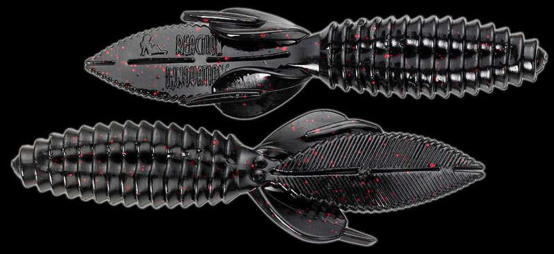 Reaction Innovations Sweet Beaver Bait - Black/Red Flake 10pk