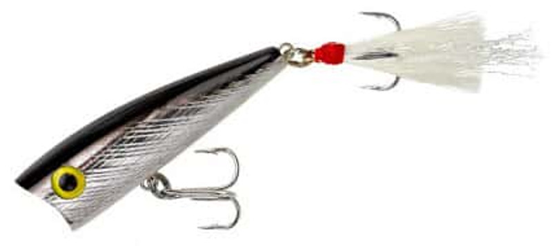 Rebel Pop R P50 Silver/Black 2 Popper Topwater/Surface 1/8oz Fishing Lure  