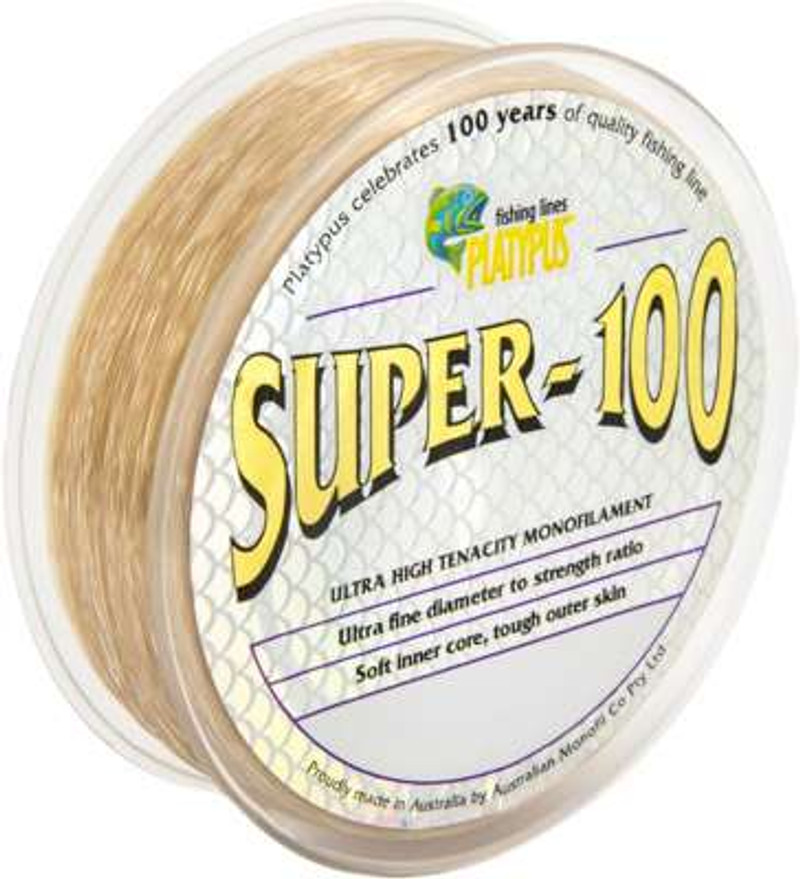 Platypus Super-100 Monofilament Line - 6 lb X 300 m - Natural Brown