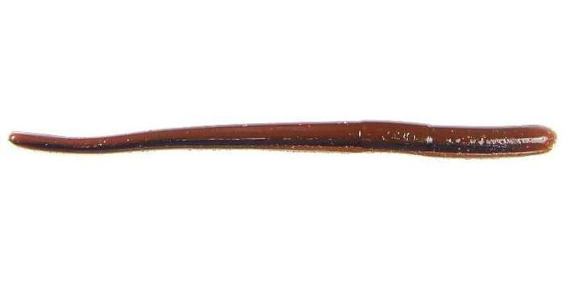 Roboworm Straight Tail - 6 in. - Oxblood Red Flake